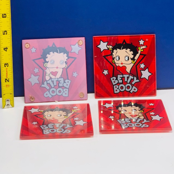 Betty Boop coasters set 4 four bar kitchen decor - Picture 2 of 2